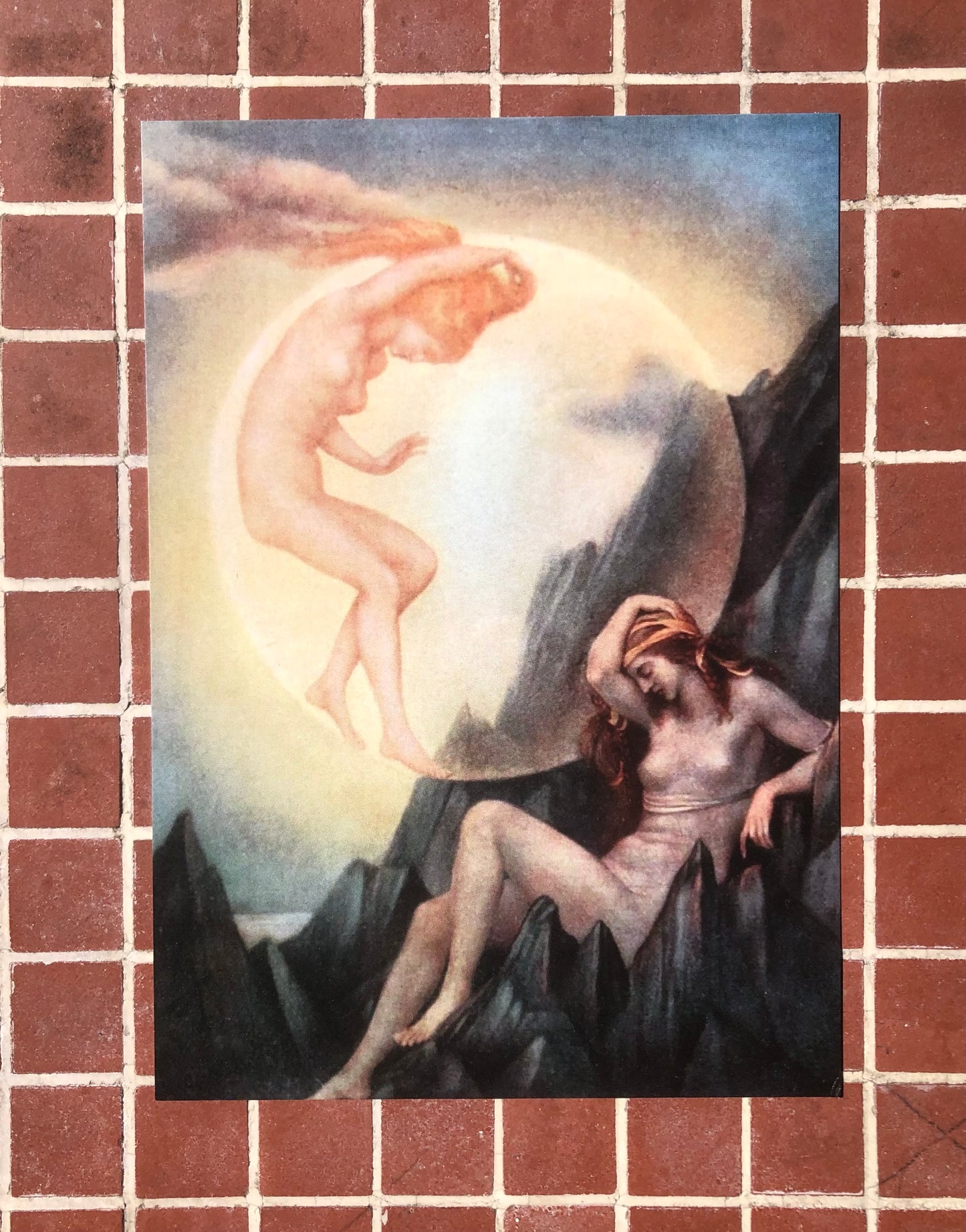 Print – The Sleeping Earth And Wakening Moon